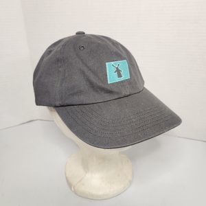 Dutch Bros Gray Teal Adjustable Strapback Hat Cap Canvas Super Clean!